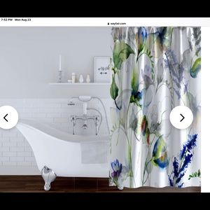 Wayfair Shower Curtain used Colorful Abstract Floral Boho Multicolor